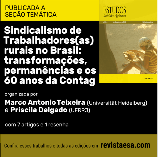 Sindicalismo de Trabalhadores(as) rurais no Brasil: transformações, permanências e os 60 anos da Contag